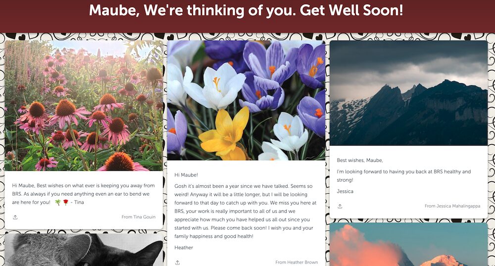 Get well soon Kudoboard for Maube from her community
